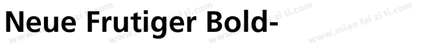 Neue Frutiger Bold字体转换
